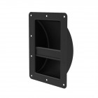 Textured Black Cabinet Bar Handle with Aluminium Grip and Steel Dish